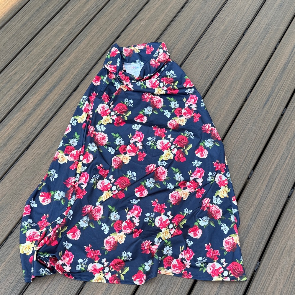 LuLaRoe Floral Maxi Skirt - Navy, Red, Yellow